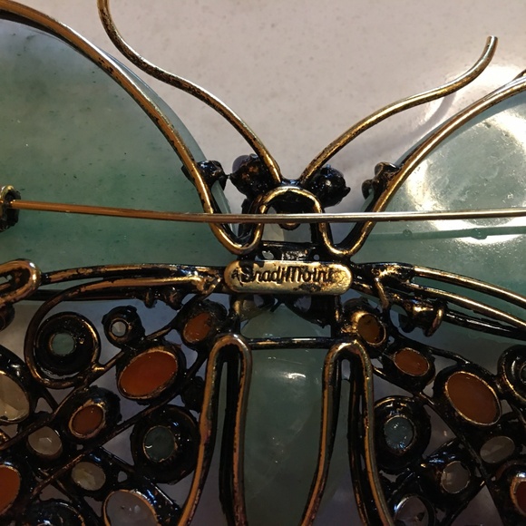 IRADJ MOINI Large Butterfly Insect Bug Brooch Pin Vintage Designer Jewelry - Picture 5 of 9